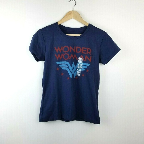Wonder Woman Tops - NWT Wonder Woman Blue Graphic T Shirt Sizes S-XL
